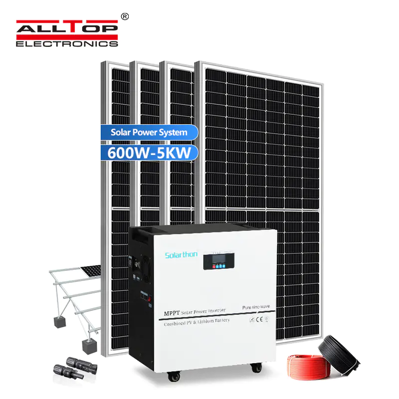 off grid solar panel system 600w 1.2kw 2.2kw 3.5kw solar photovoltaic home system 5kw solar power Complete kit solar energy system