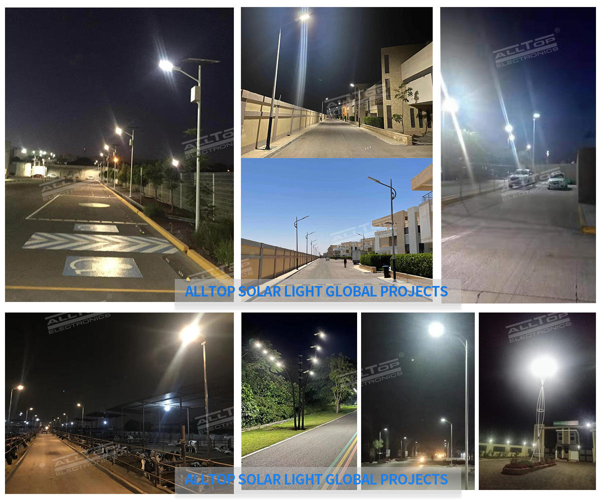 ALLTOP High Lumens Outdoor Waterproof IP65 ABS 300W 600W   Integrated All In One Solar Led Street Light