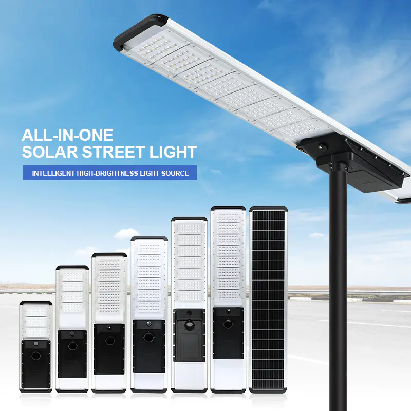 100w 150w 200w 250w 300w 350w all in one outdoor waterproof road solar led street lights