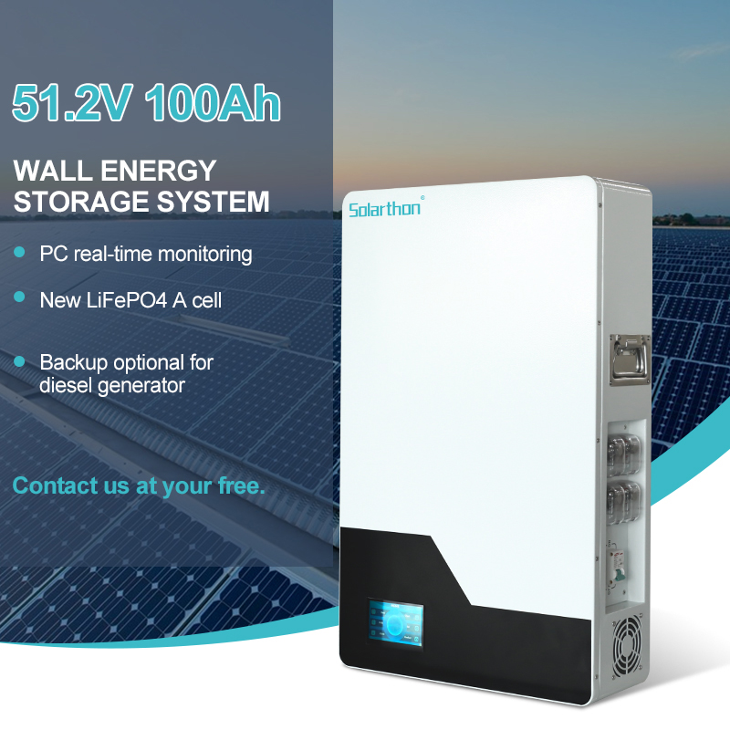 Wall mounted sodium ion battery 48v 100ah solar panel batter for home energy storage system