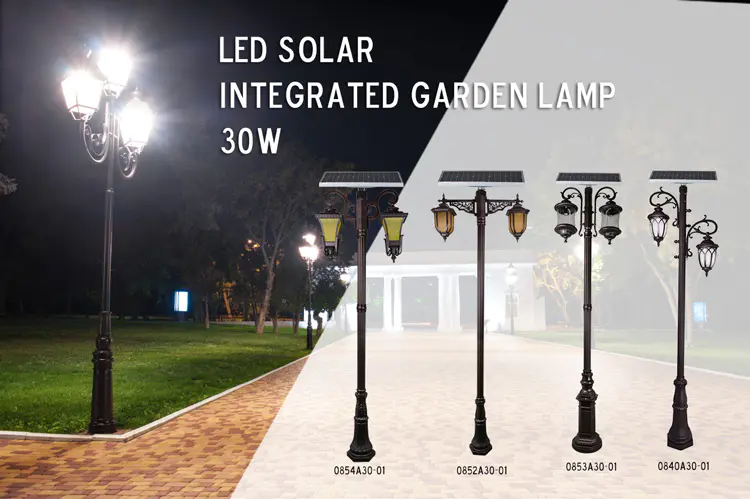 outdoor modern solar pillar lights decoration ALLTOP company