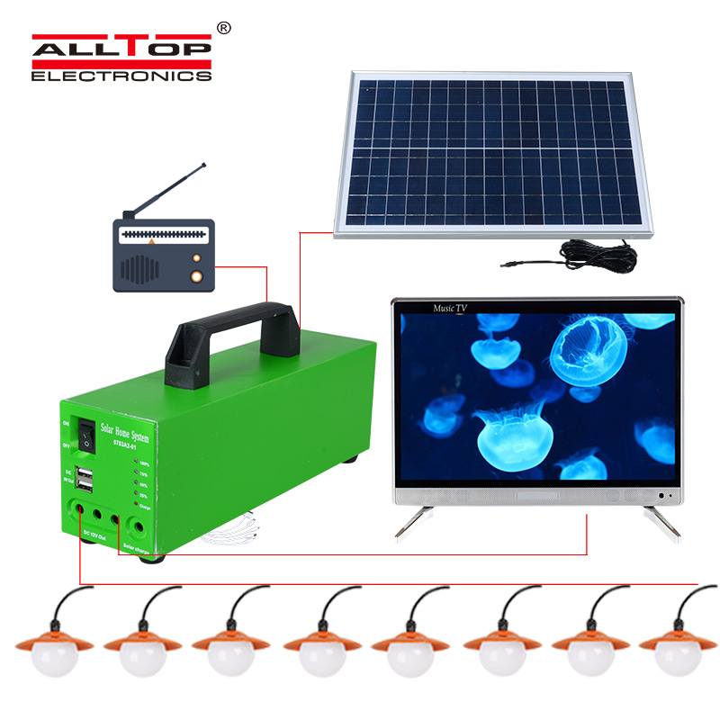 ALLTOP -Solar Lighting System Solar Energy Powered 10w Solar System-2