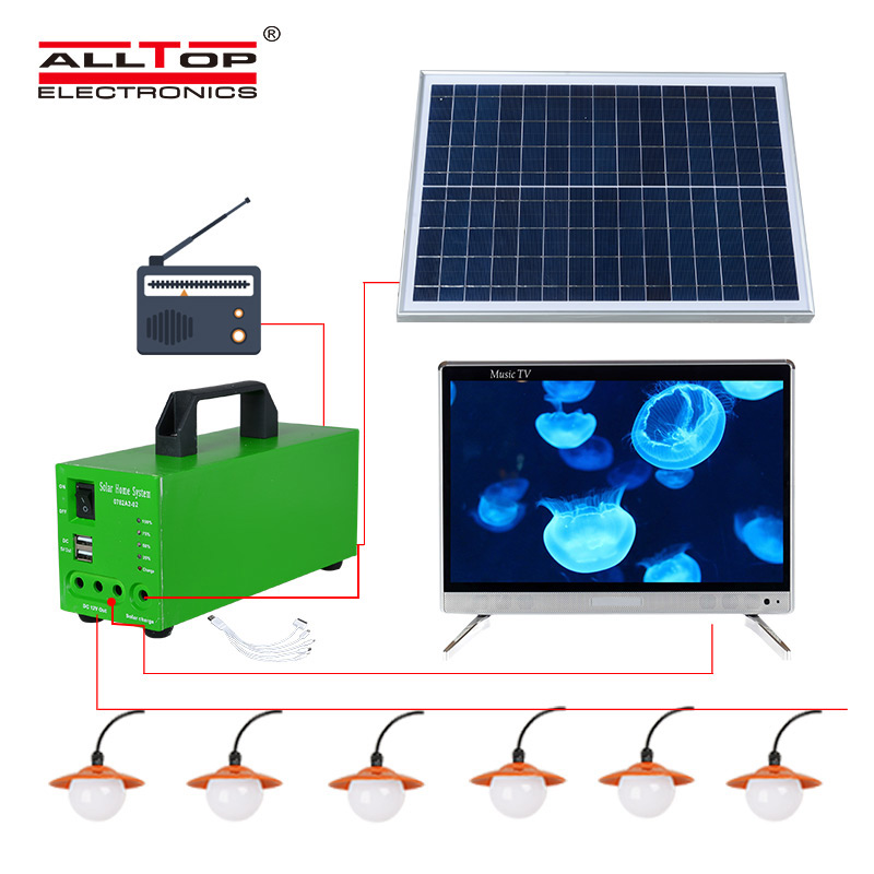 ALLTOP -Solar Lighting System Solar Energy Powered 10w Solar System-1