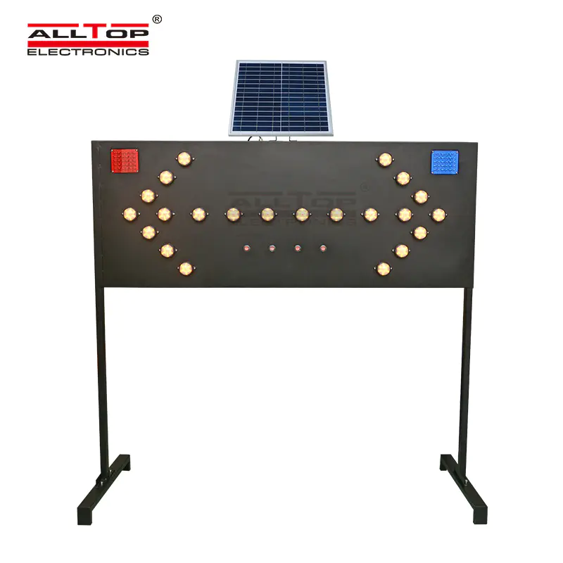 ALLTOP double side solar traffic light signal for security