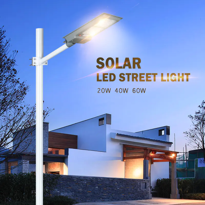 ALLTOP Energy saving high lumen integrated motion sensor  20W 40W 60W all in one solar led street light