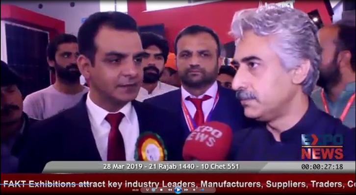 Zhongshan ALLTOP Lighting CO.,LTD. was interviewed by the news program at the National Solar Lighting Exhibition in Pakistan