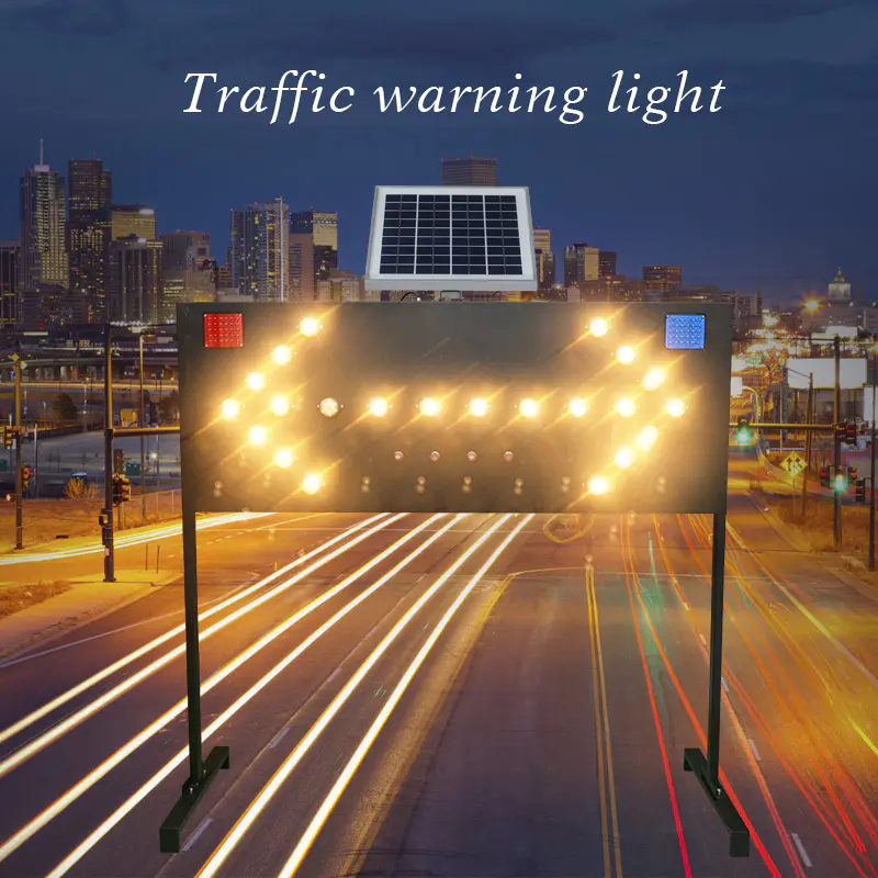 ALLTOP Solar Road Safety Signs Board Traffic Guide LED Light