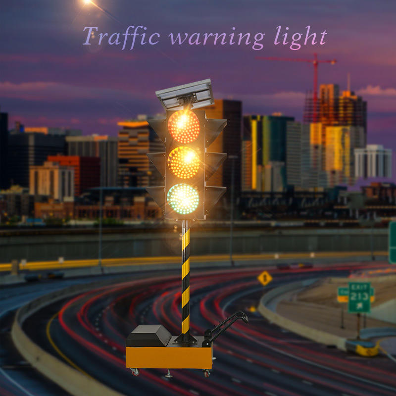 Traffic flash light mobile Intelligent solar traffic light solar safety warning light