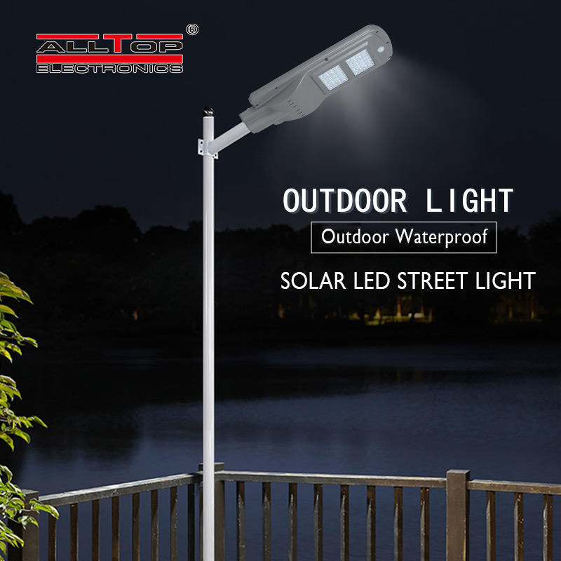 Outdoor ip65 waterproof garden adjust 20W 40W 60w all in one led solar street light