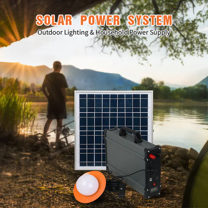 20W 30W 50W 100W Solar led battery backup system for indoor or outdoor