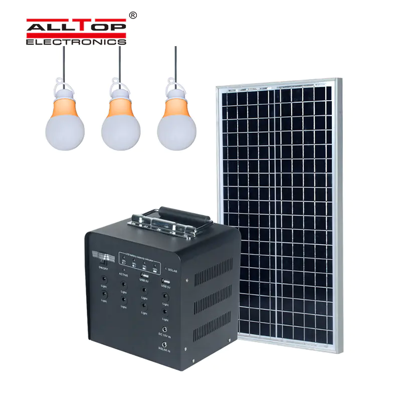 50W Small portable home solar power system