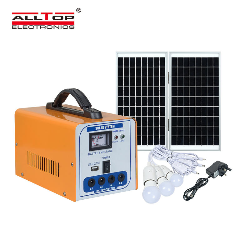 portable solar panel home lighting system series for battery backup