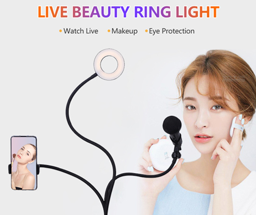 product-Live Stream Makeup Selfie Clip with Cell Phone Holder Stand table led ring light-ALLTOP -img