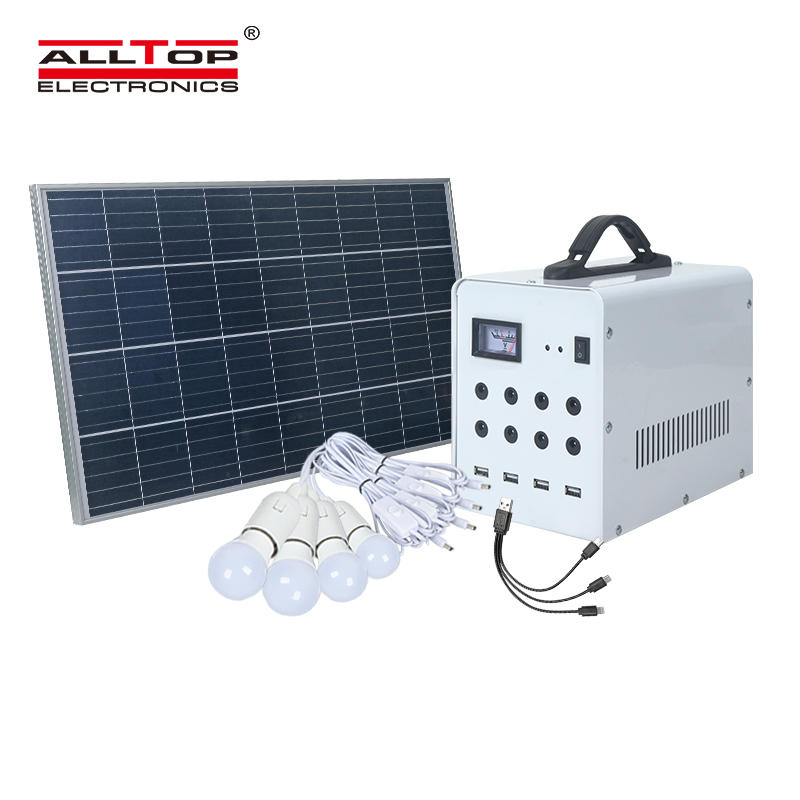 portable solar panel home lighting system series for battery backup