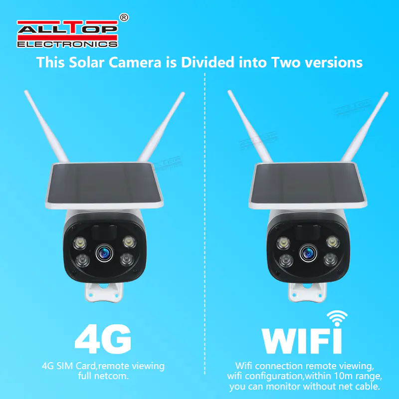 ALLTOP HD video wireless monitoring outdoor solar CCTV WIFI 4G alarm smart security PTZ camera