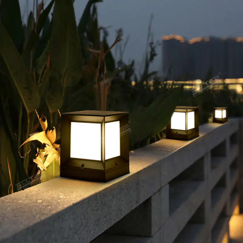 ALLTOP Solar column head light household outdoor waterproof garden light