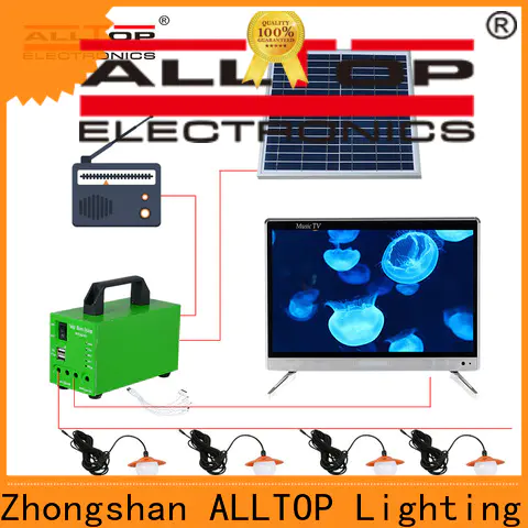ALLTOP energy-saving solar led lighting kit system factory direct supply for battery backup