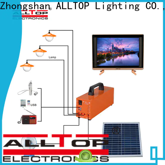 ALLTOP solar dc home lighting system directly sale for battery backup