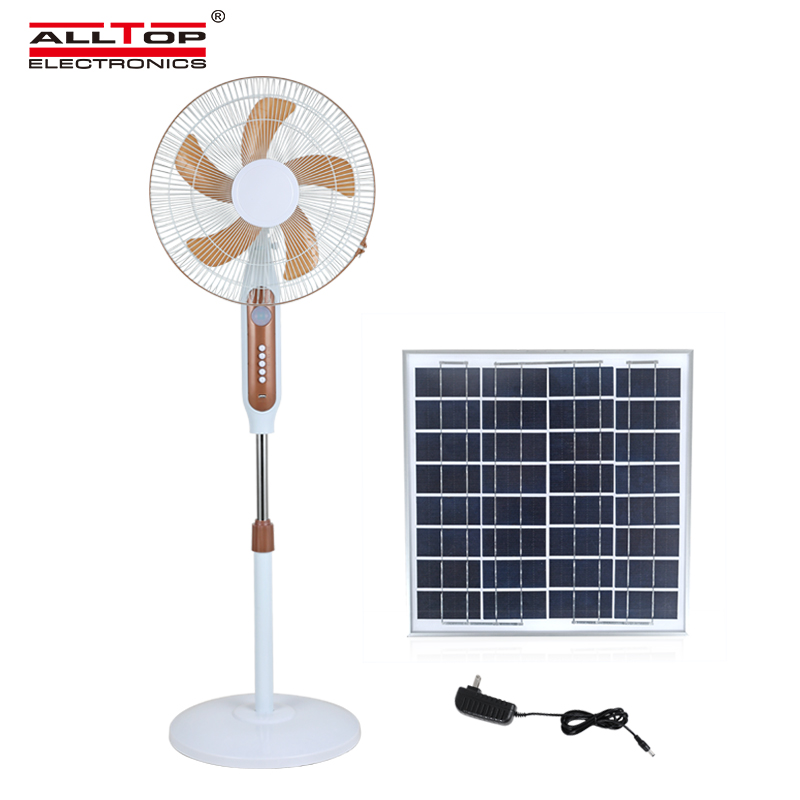 Alltop 16 Inch Rechargeable Solar Table Fan With Solar Panel Alltop