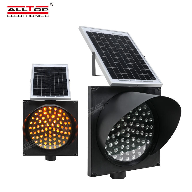 ALLTOP LED road safety flashing warning light Solar traffic light
