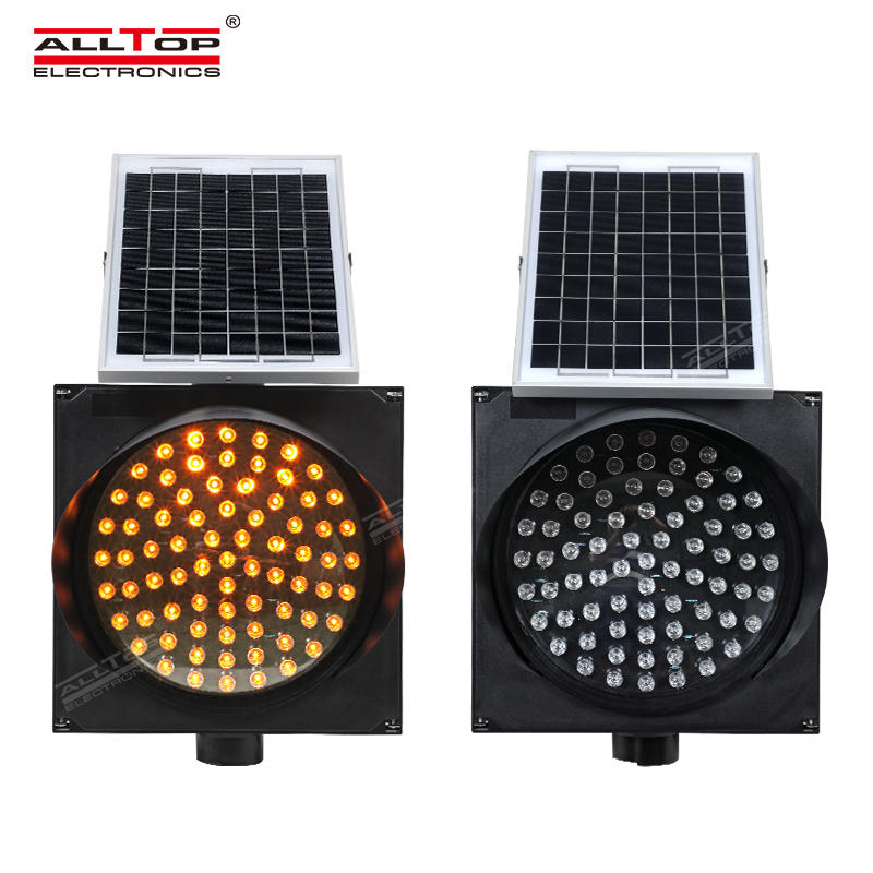 ALLTOP LED road safety flashing warning light Solar traffic light