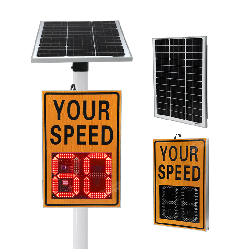 ALLTOP Radar sensor Radar Sign Detective Speed Warning Solar Speed Measurement Display Enhanced Traffic Flashing Speed Limit Signs