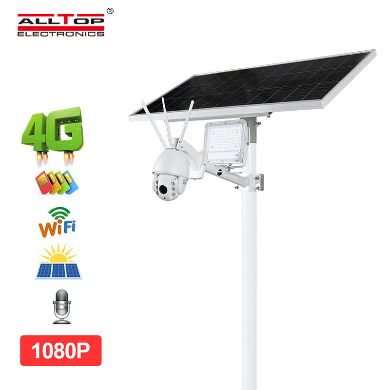 ALLTOP Remote Wireless Control 80w Solar Flood Light With Wifi CCTV Camera