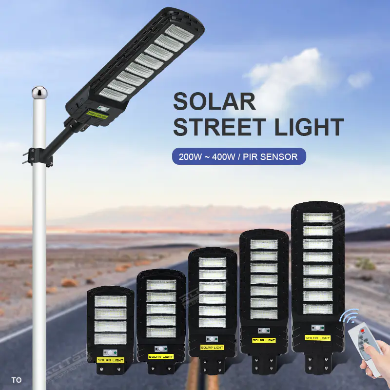 ALLTOP High Quality Security Outdoor Ip65  All In One Led Solar Street Light