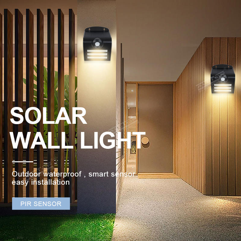 Alltop Solar Wall Lights Wireless Waterproof Motion Sensor Outdoor Light