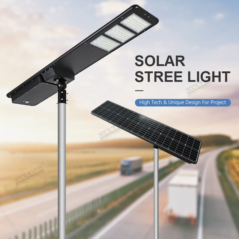 product-Alltop Waterproof High Lumen Bridgelux Aluminum IP65 All in One Solar LED Street Light-ALLTO