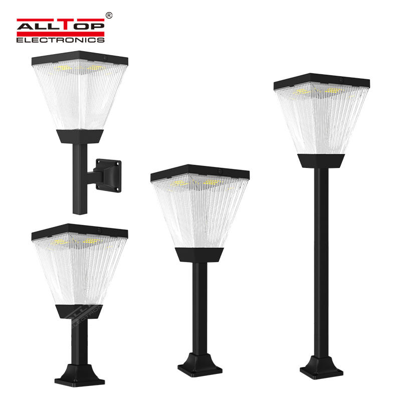 ALLTOP 2022 New Product ABS Aluminium Alloy Shell Ip65 Waterproof Smart Solar Lawn Lamp