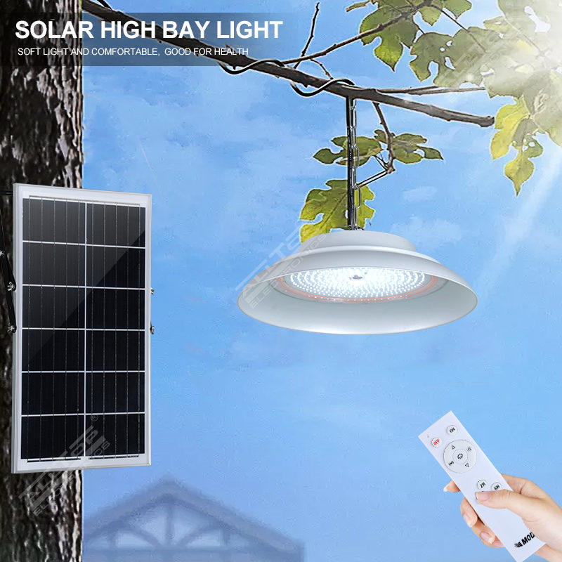 Super Brightness Canopy Luminaire Warehouse commercial Lighting Industrial UFO 30w Solar Led High Bay Lights