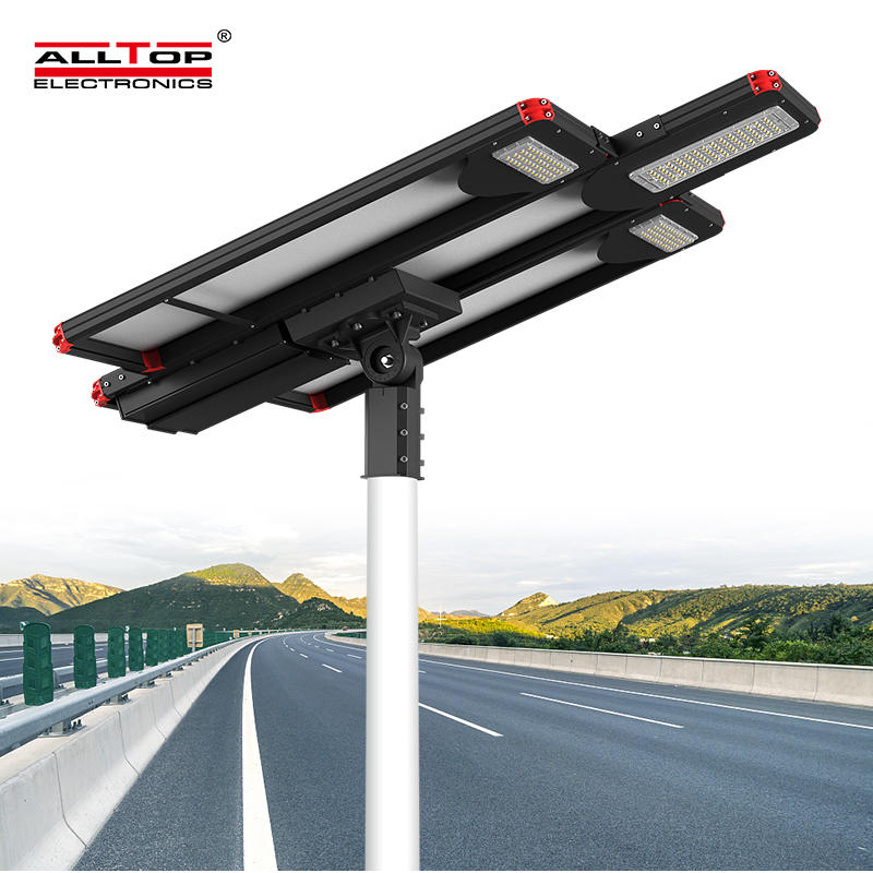 ALLTOP Energy Saving Ip65 Waterproof Aluminum SMD Street Light 360w All In One Solar LED Street Lamp