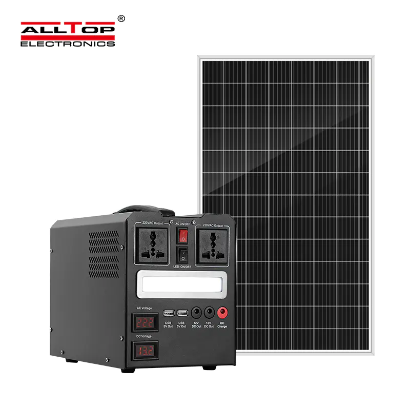 ALLTOP High Lumen 500w Outdoor Camping Fishing Home Mobile Portable Solar Panel Solar Energy System