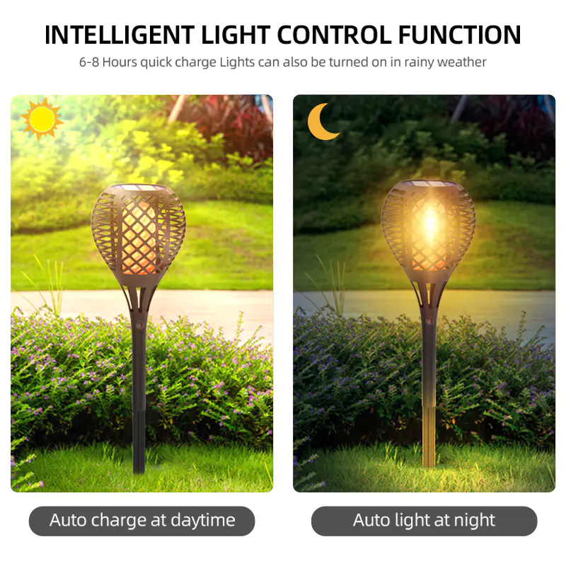 ALLTOP Torch Lights Realistic Dancing Flames Lamp ABS IP65 Waterproof Outdoor Lawn Led Solar Garden Light Popular Light