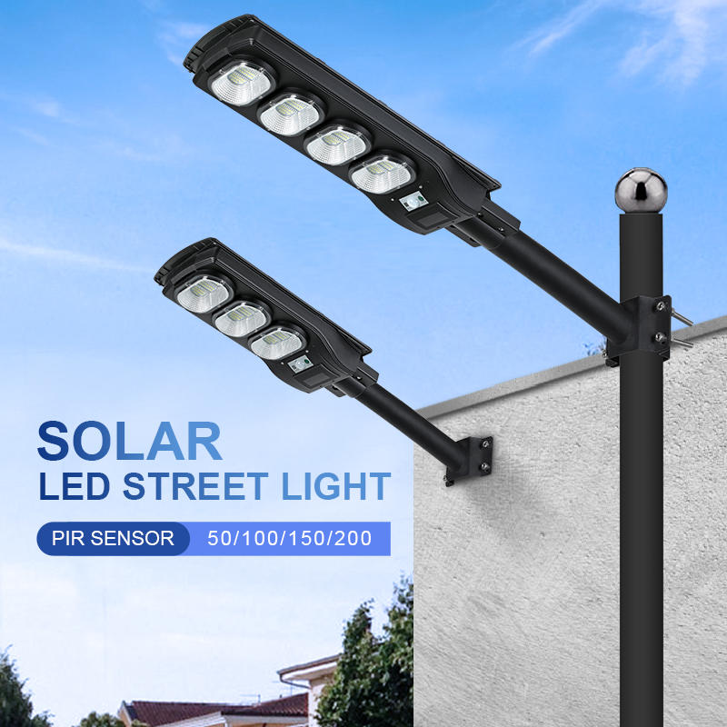 2023 new outdoor waterproof 50w 100w 150w 200w integrated all in one led solar street light