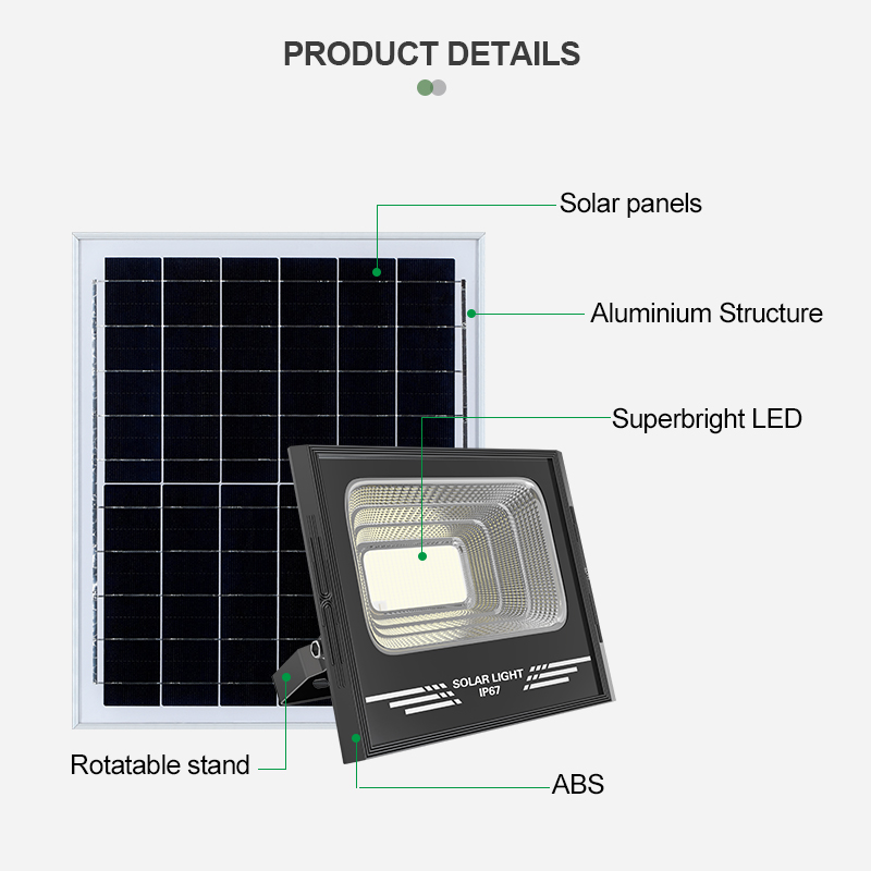 Hight Brightness Outdoor Lighting 50W 100W 150W watts Ip67 Garden Light Lamp Solar Led Flood Light