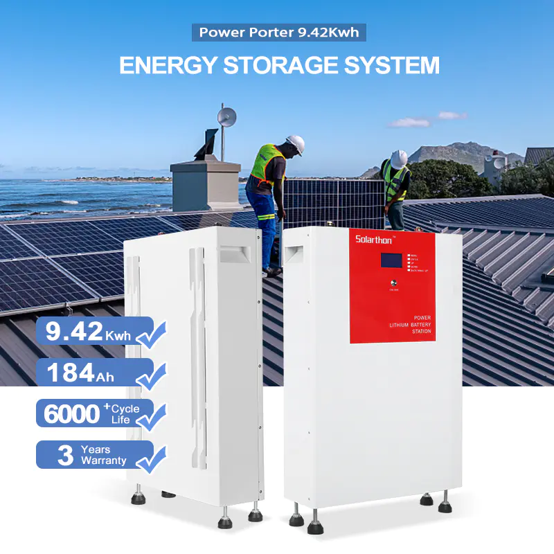 Power Storage 51.2v lithium iron battery 184ah battery pack 6000+ Cycles battery pack Home Solar