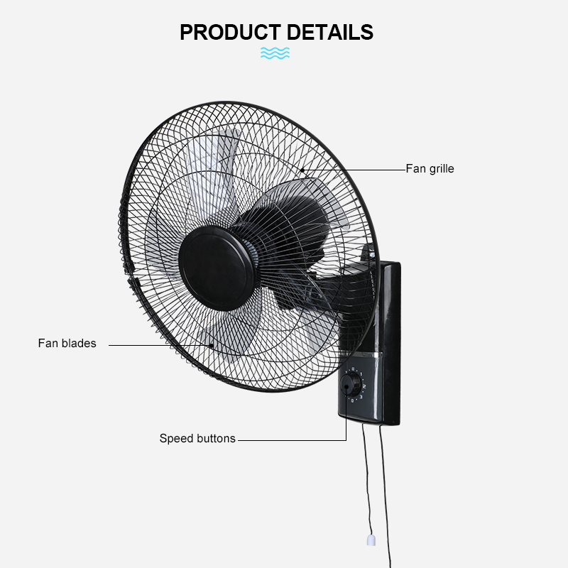 product-ALLTOP -Industrial 16 Inch Wall Swing Remote Control 5 Blades Mounted AC Electric Rechargeab-1