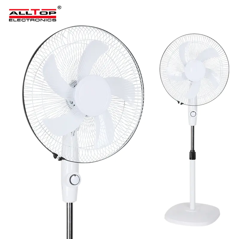 16 Inch with AC/DC solar charging available Pedestal Fan Rechargeable  Powered Stand Fan