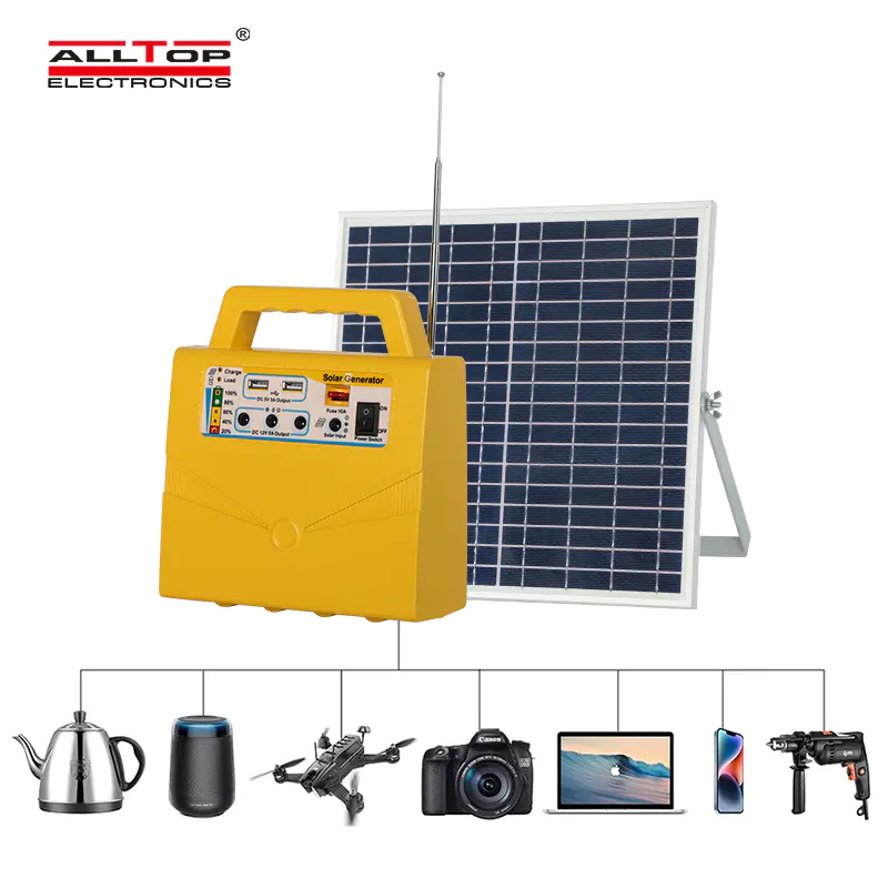 Home portable 20W solar powered generator solar panel system off grid home solar power system solar kit