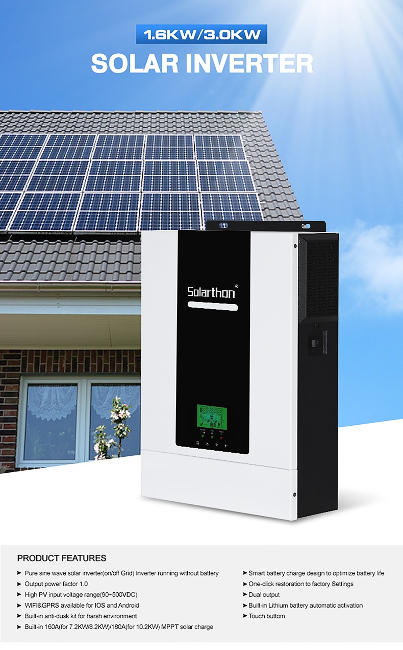 product-MPPT Solar Inverter Hybrid Inverter Solar Battery Packwith Built in Wall-ALLTOP -img