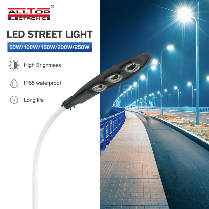 50w 100w 150w 200w 250w 200w High brightness 0.5/0.9PF aluminum ip65 waterproof COB led street light