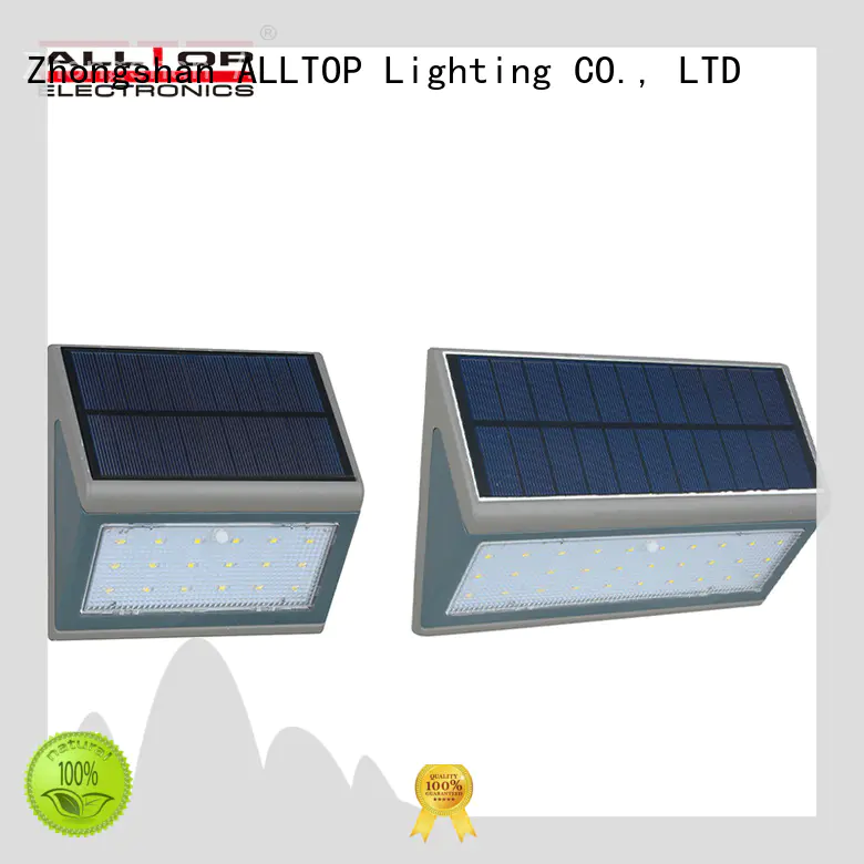 ALLTOP solar pir wall light with good price for camping
